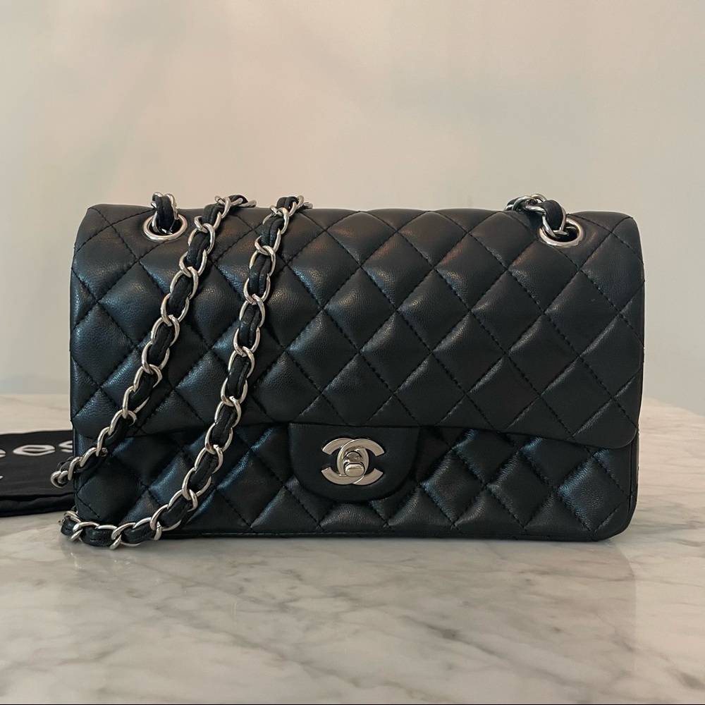 Classic Black Flap Handbag